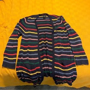 Doctor Who Her Universe 13th Doctor Rainbow Stripe Cardigan Womens size 2